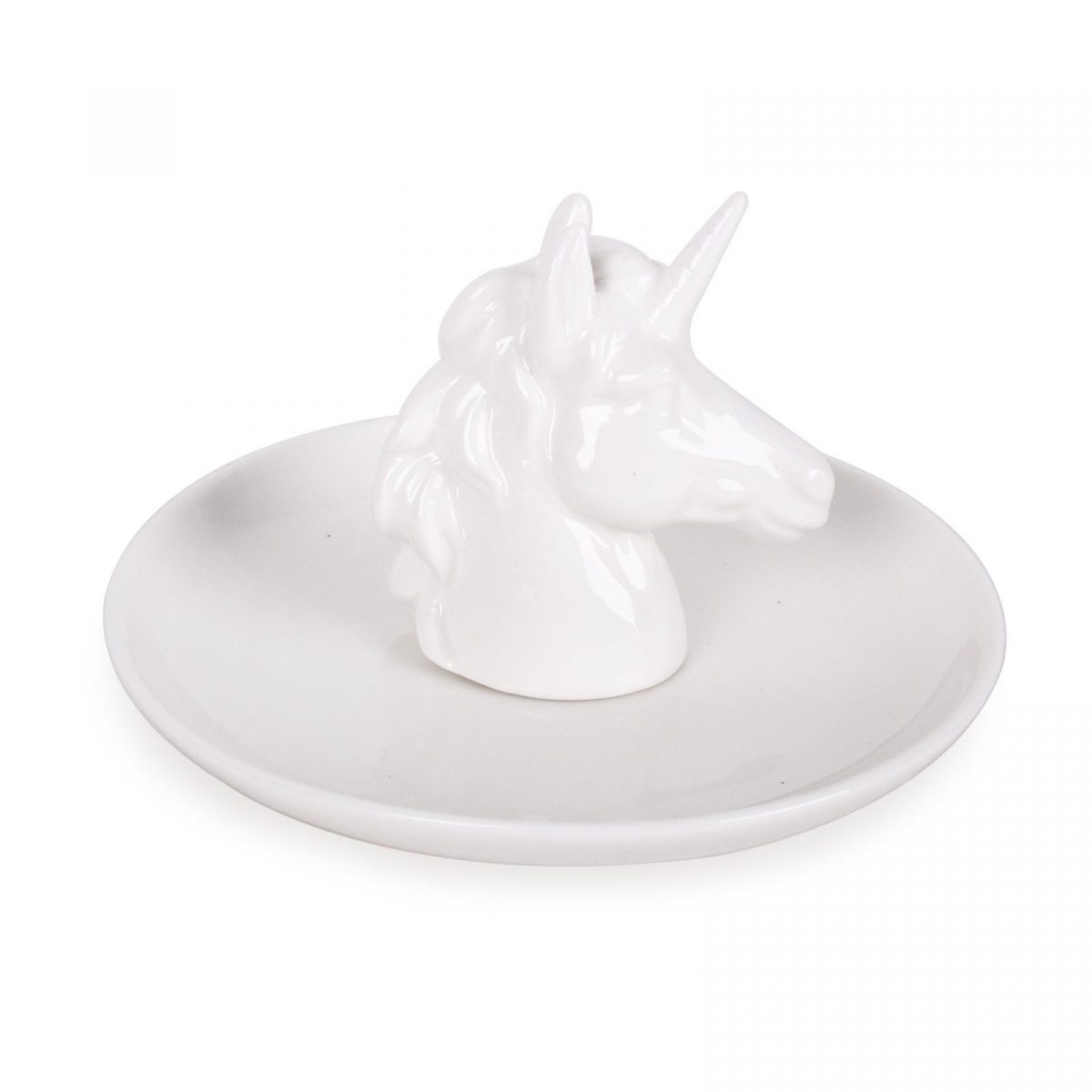Imagen de alhajero con un unicornio blanco