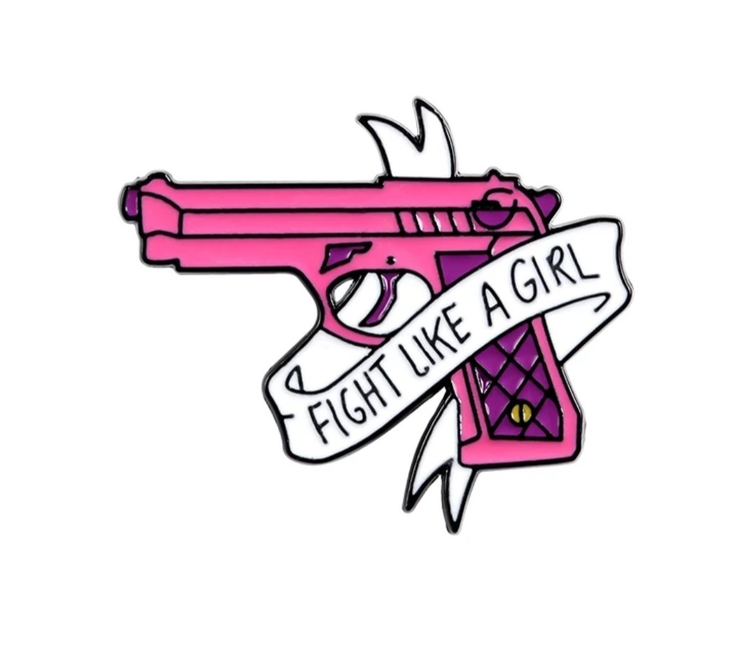 Imagen de pin pistola rosa