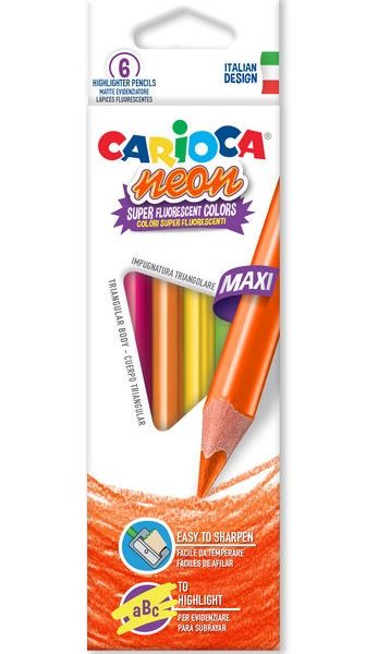 Imagen de lápices triangulares color neón