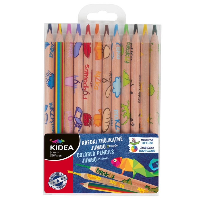 Imagen de lápices de colores jumbo con dibujitos