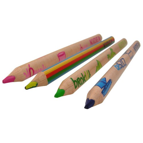 Imagen de lápices de colores jumbo con dibujitos