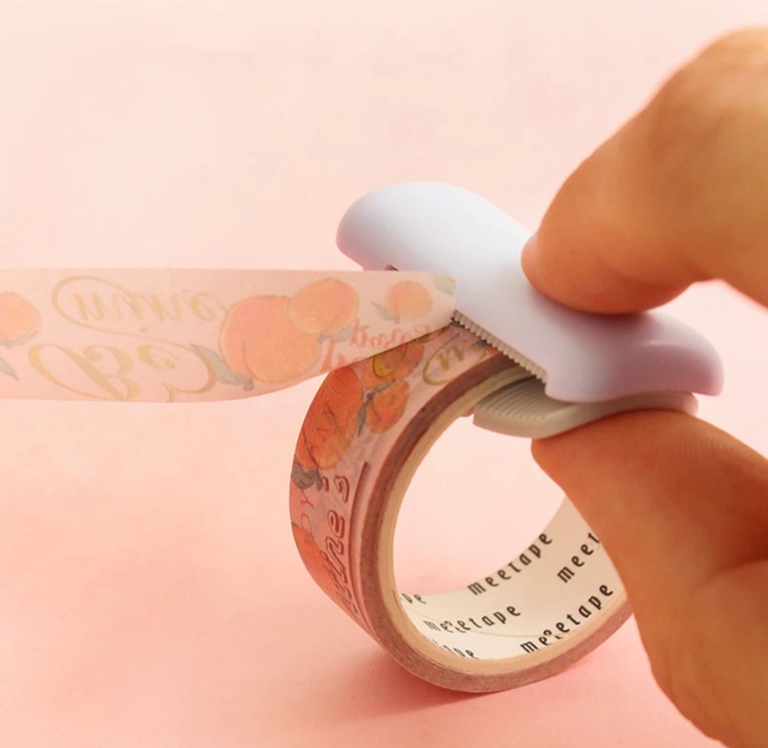 Imagen de cortador de washi tape clip rosa