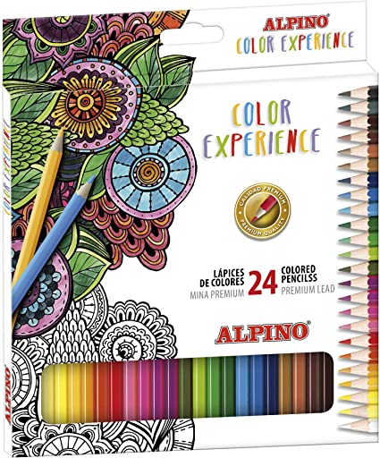 24 lápices de colores alpino experience lettering