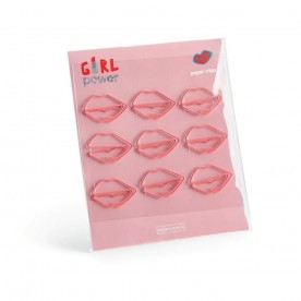 Imagen de pack de 9 clips con forma de labios