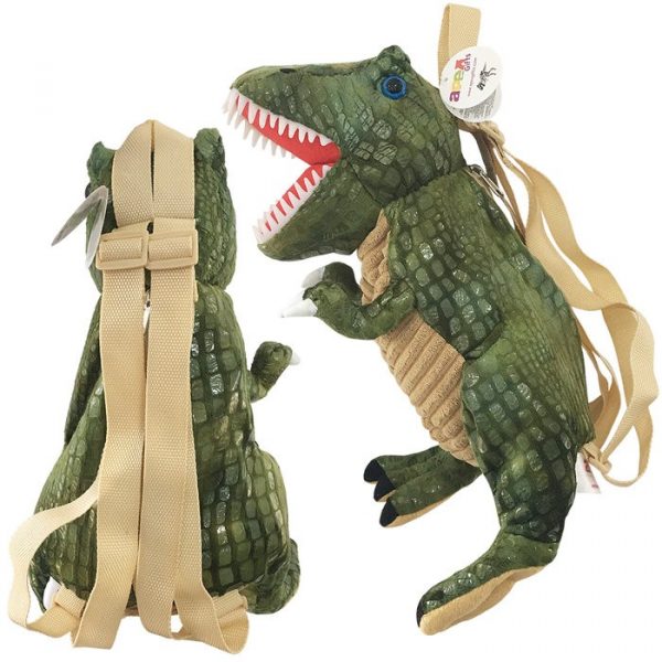 Imagen de mochila infantil dinosaurio verde