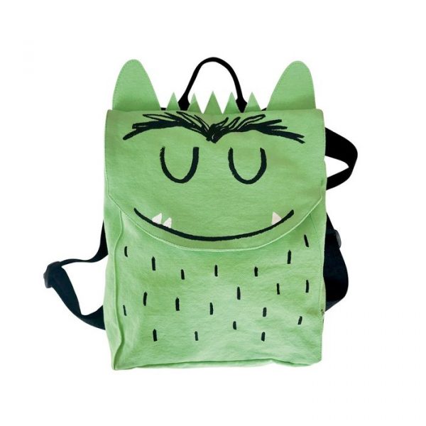 Imagen de mochila infantil monstruo de colores verde