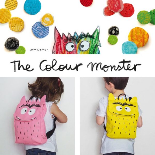 Imagen de mochila infantil monstruo de colores rosa
