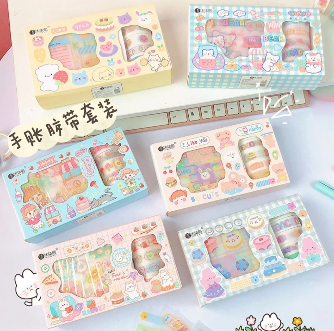 Imagen de caja nice rabbit pegatinas y washi tapes