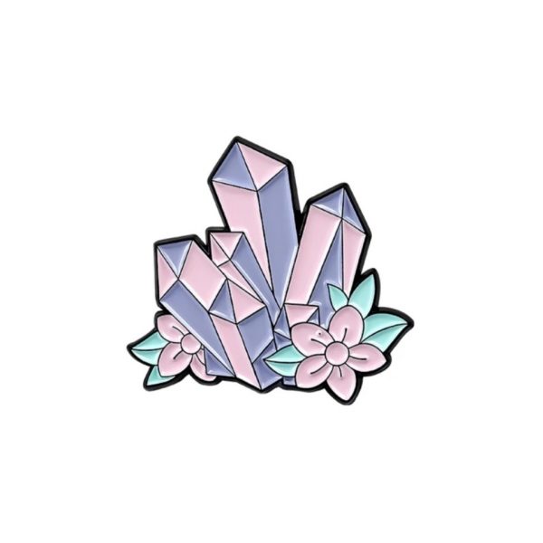 Pin gemstone & flowers