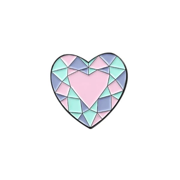 Pin diamond heart
