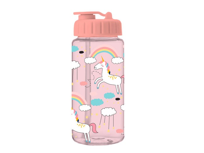 Imagen de botella de plástico antigoteo unicornio