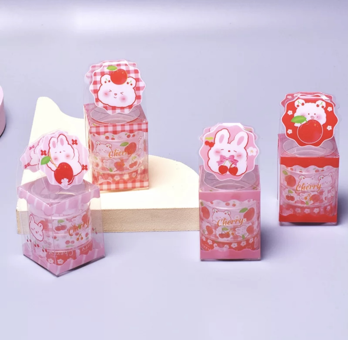 Imagen de 4 washi tape cherry rabbit