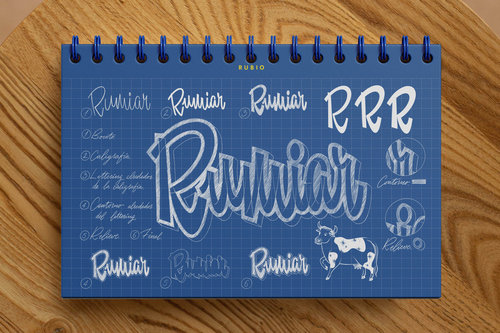 Imagen de cuaderno de lettering de la marca rubio