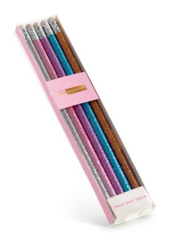 Imagen de set de lápices glitter con goma
