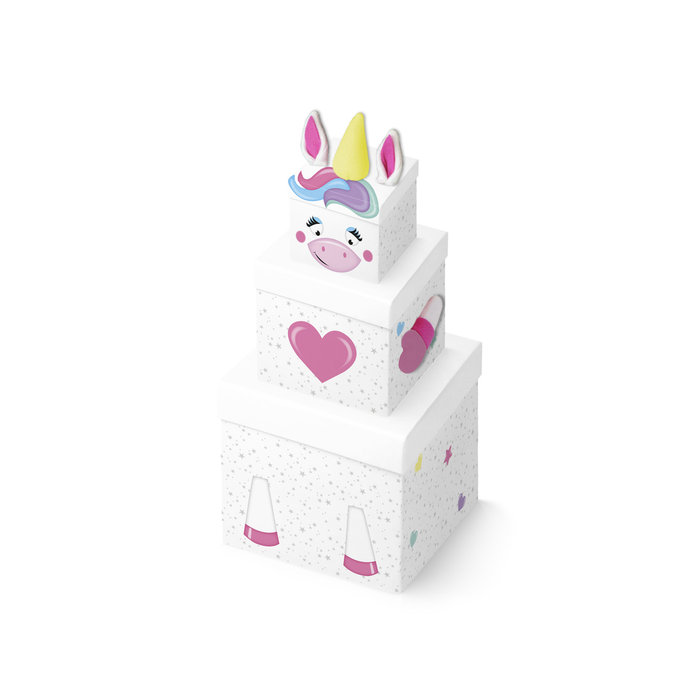 Imagen de set de tres cajas de unicornios