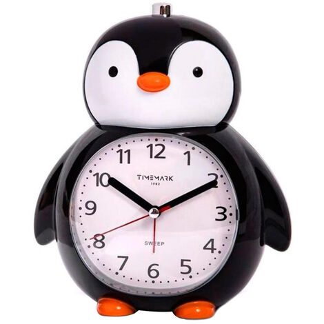 Imagen de reloj despertador con forma de pingüino