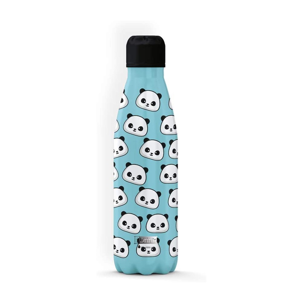 Imagen de botella de acero inoxidable pandas