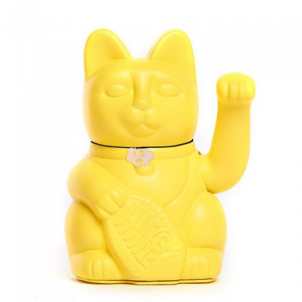 Imagen de gato de la suerte amarillo