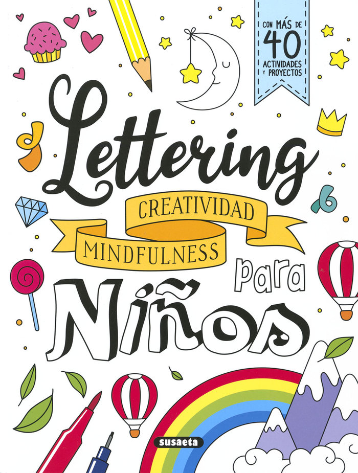 Imagen de cuaderno de lettering, creatividad y mindfulness para niños