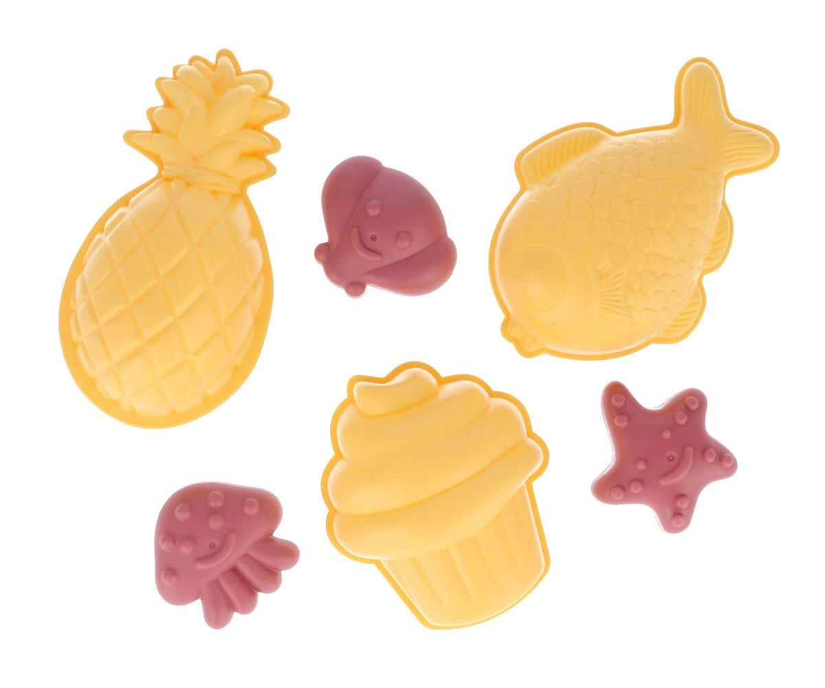 Imagen de set de juguetes de playa rosas moldes
