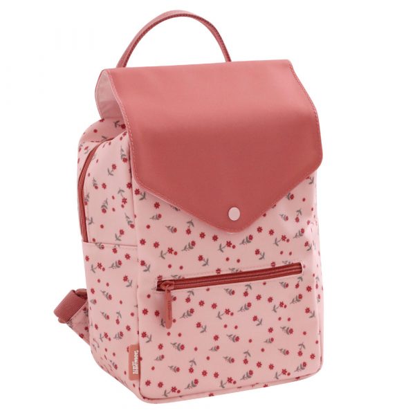 Imagen de mochila pequeña de flores rosa