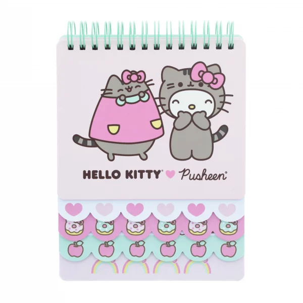 Imagen de cuaderno de capas de hello kitty y pusheen