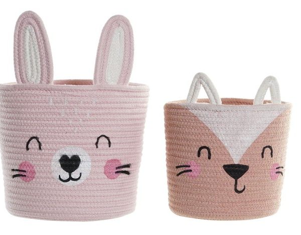 Imagen de cesta de algodón de conejo o gato