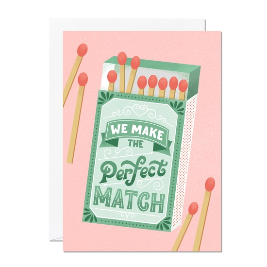 Tarjeta de San Valentín | Tarjeta de aniversario - Perfect Match