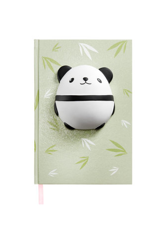 Imagen de cuaderno squishy con panda