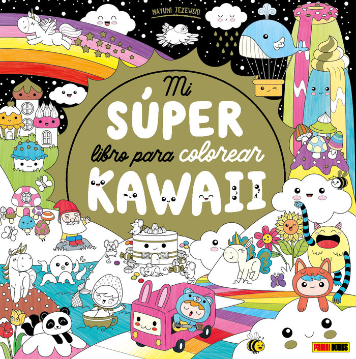 Imagen de libro para colorear kawaii