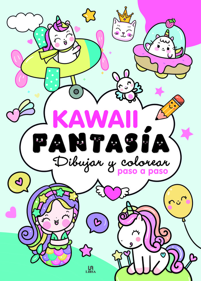 Imagen de bloc para dibujar y colorear kawaii
