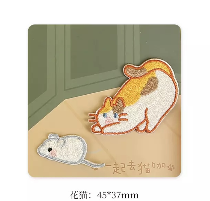 Imagen de parche gato y ratón