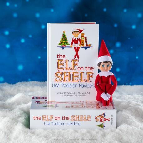 Imagen de elfo navideño con libro
