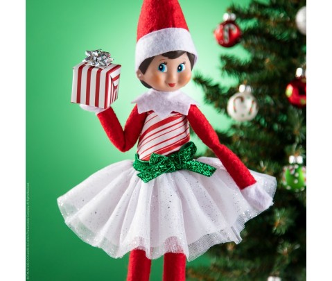 Imagen de elfo navideño con tutu