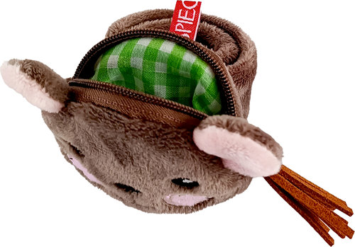 Imagen de pulsera monedero de animales navideños ratón