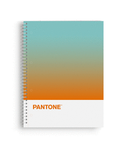 Imagen de cuaderno a4 pantone naranja y azul