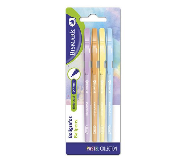 Bolígrafos Pastel Tinta Azul 0,7