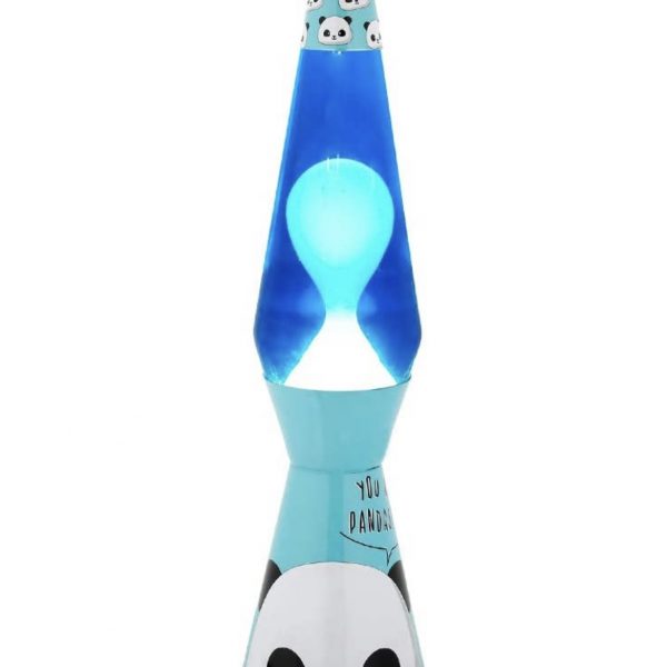 Imagen de lámpara de lava panda azul