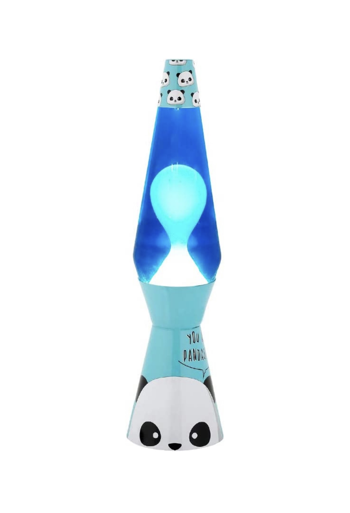 Imagen de lámpara de lava panda azul