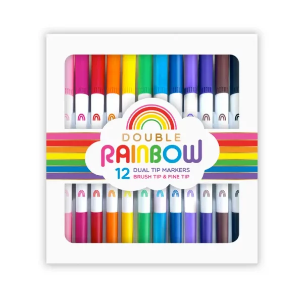 Imagen de caja de rotuladores de doble punta rainbow