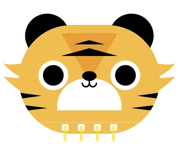 Imagen de libreta pango con forma de cabeza de tigre A6