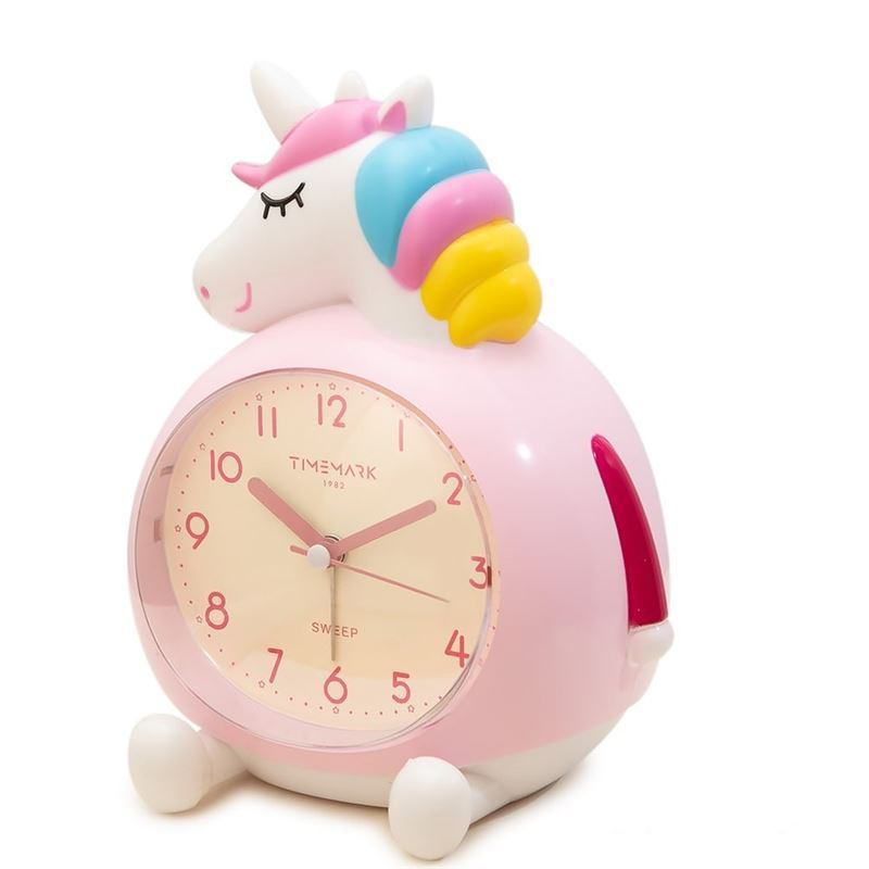 Reloj despertador analógico infantil de plástico, incluye luz y función  snooze, botón de apagado, funcionamiento con