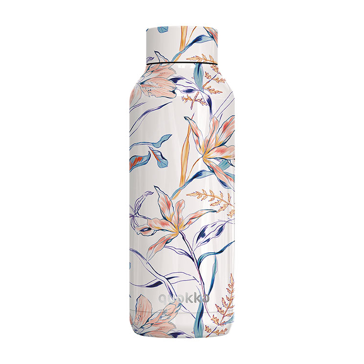 Botella de Acero Inoxidable Térmica Blanca Flores Quokka 630ml - La Selva  de Papel - Papelería y regalos