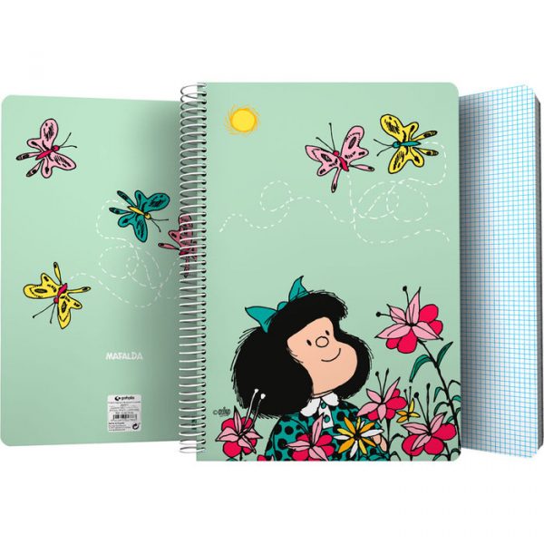 Libreta A5-A4 Cuadros Mafalda Primavera