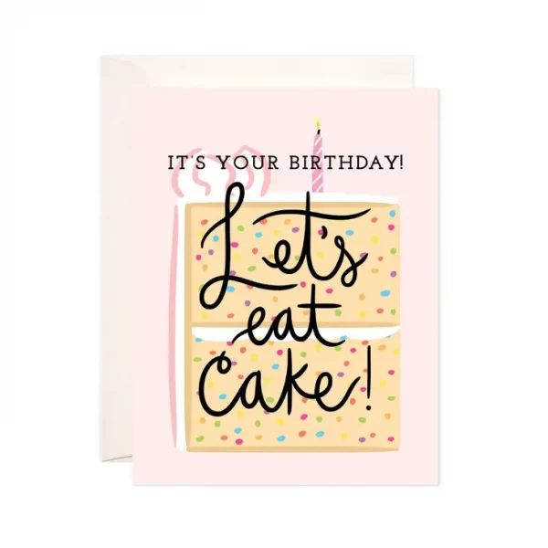 Tarjeta de cumpleaños - Let's eat cake