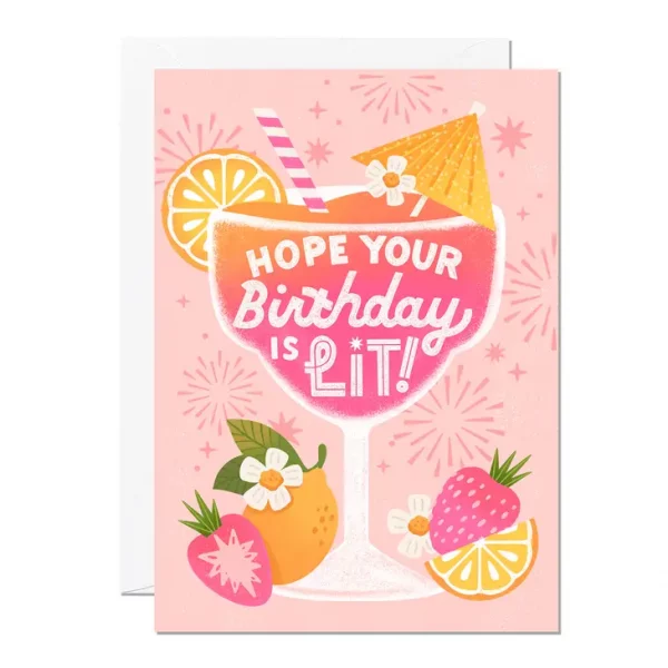 Tarjeta de cumpleaños – Hope your birthday is lit