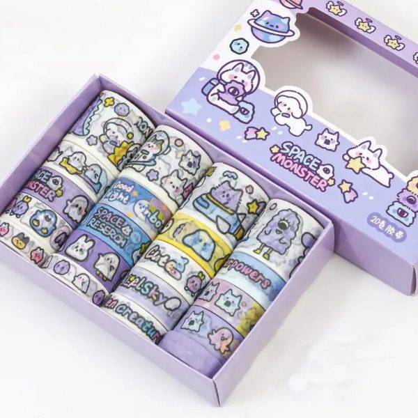 Caja con 20 Washi Tapes Space Monster