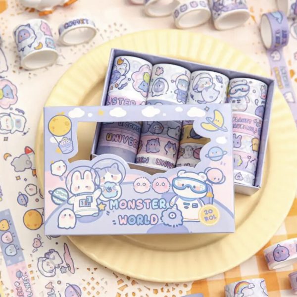 Caja con 20 Washi Tapes Monster World