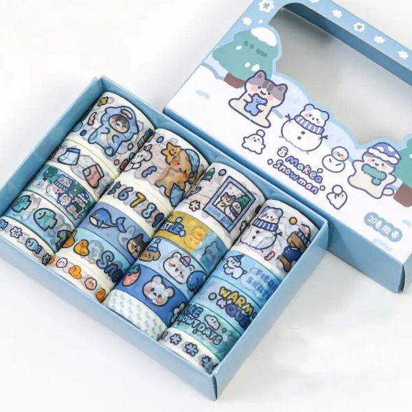 Caja con 20 Washi Tapes Makea Snowman