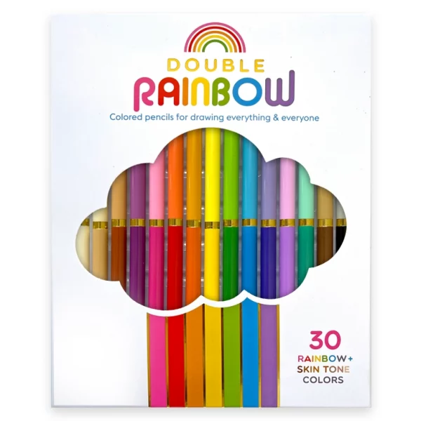 Pack 15 Lápices Bicolor - 30 Colores de Arcoíris y Tonos de Piel